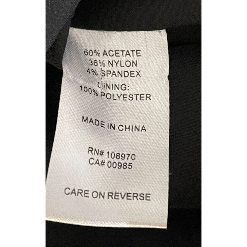 ZAC  Zac Posen Nina V Neck Pencil Knee Length Black‎ Dress Size 8 New